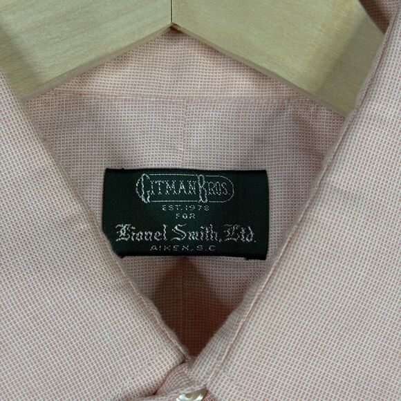 Vintage Gitman Bros Shirt Mens 15.5 34 Orange Button Down Long Sleeve Made USA - Picture 5 of 13